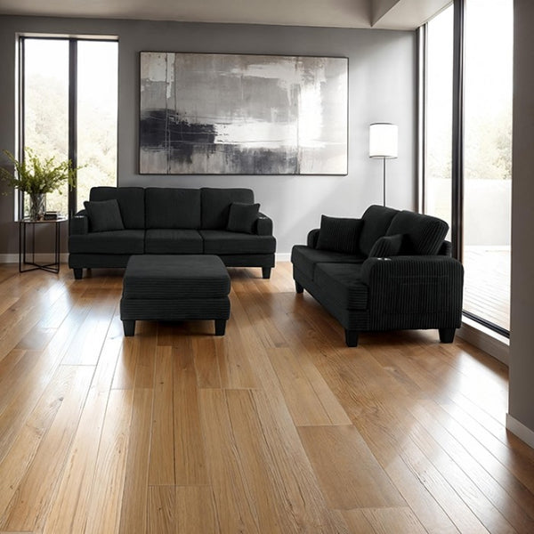 Furniture of America Moretaine Black Contemporary Storage Ottomen Model SL6932BK-OT