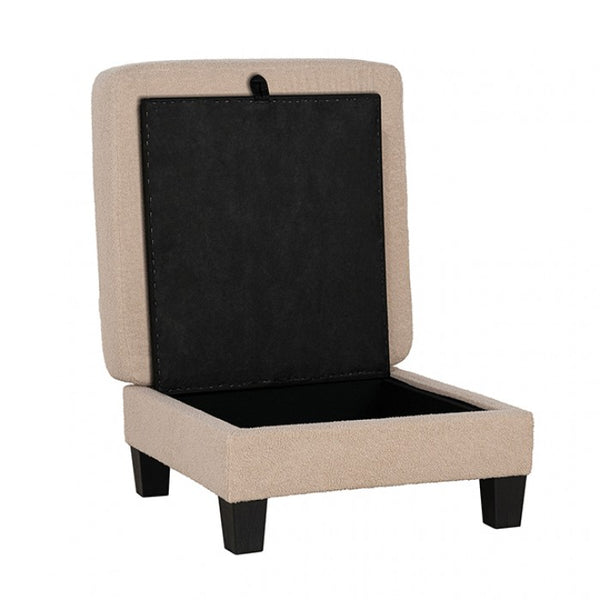 Furniture of America Cinderford Beige Contemporary Storage Ottomen Model SL6936BG-OT
