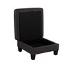 Furniture of America Cinderford Dark Gray Contemporary Storage Ottomen Model SL6936DG-OT