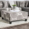 Furniture of America Bonaventura Gray/Pattern Transitional Ottoman Model SM5142GY-OT