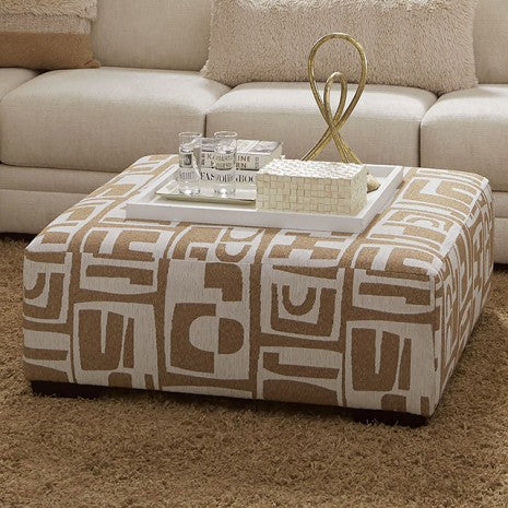 Furniture of America Carleton Ivory/Tan Transitional Ottoman Model SM5172-OT