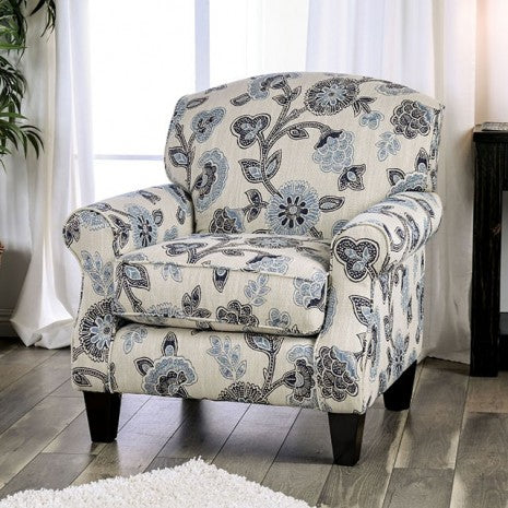 Furniture of America Nash Ivory Transitional Floral Chair Model SM8101-CH-FL