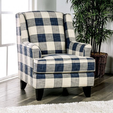 Furniture of America Nash Ivory Transitional Checkered Chair Model SM8101-CH-SQ