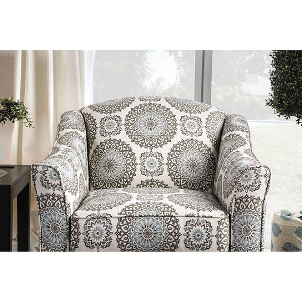 Furniture of America Misty Ivory/Pattern Transitional Floral Chair Model SM8141-CH-FL