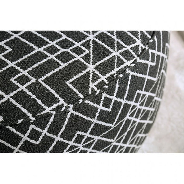 Furniture of America Patricia Black/Pattern Contemporary Ottoman Model SM8171-OT