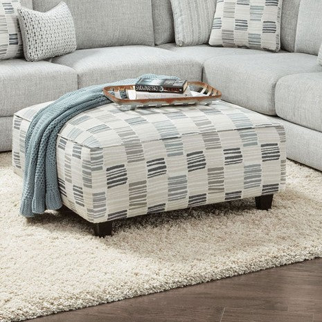 Furniture of America Pelham Stripe Multi Transitional Ottoman Model SM8189-OT