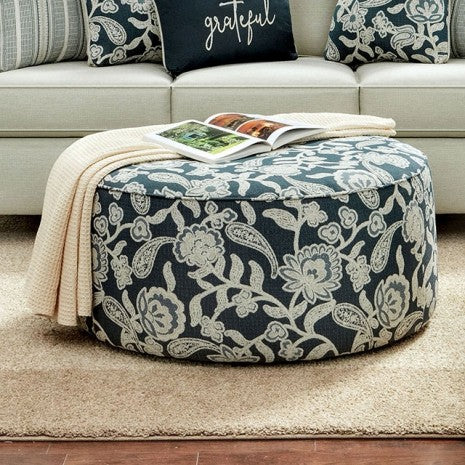 Furniture of America Porthcawl Floral Multi Transitional Ottoman Model SM8190-OT