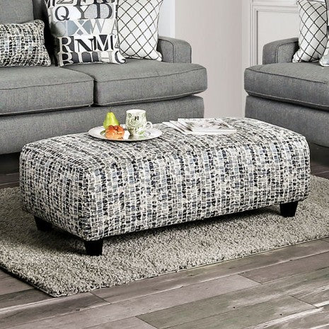 Furniture of America Verne Pattern Transitional Ottoman Model SM8330-OT