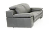 Evergreen Modern Stone Grey Italian Leather Sofa