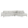 Lamod Italia Soho Italian Right Facing Light Grey Nirvana Leather Sectional Sofa Model VGCCSOHO-RAF-LTGRY-SECT