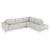 Lamod Italia Soho Italian Right Facing Light Grey Nirvana Leather Sectional Sofa Model VGCCSOHO-RAF-LTGRY-SECT