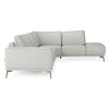 Lamod Italia Soho Italian Right Facing Light Grey Nirvana Leather Sectional Sofa Model VGCCSOHO-RAF-LTGRY-SECT