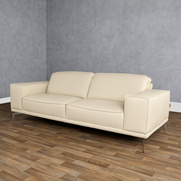 Lamod Italia Soho Italian Off White Leather Sofa Model VGDTSOHO-SF-OFFWHT-S