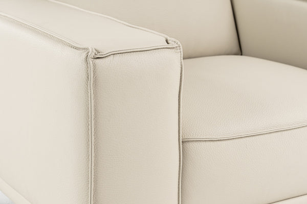 Lamod Italia Soho Italian Grey Oyster Leather Armchair Model VGDT-SOHO-O-GREY