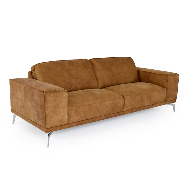 Soho Italian Vintage Cognac Leather Sofa