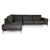Lamod Italia Soho Italian Left Facing Grey Nirvana Fume Leather Sectional Sofa Model VGDTSOHO-LAF-GRY-SECT-SOFA