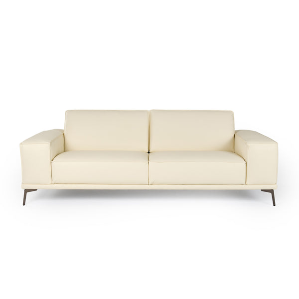 Lamod Italia Soho Italian Ivory Leather Sofa Model VGDTSOHO-SF-IVORY-S