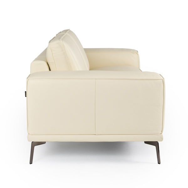 Soho Italian Ivory Leather Sofa