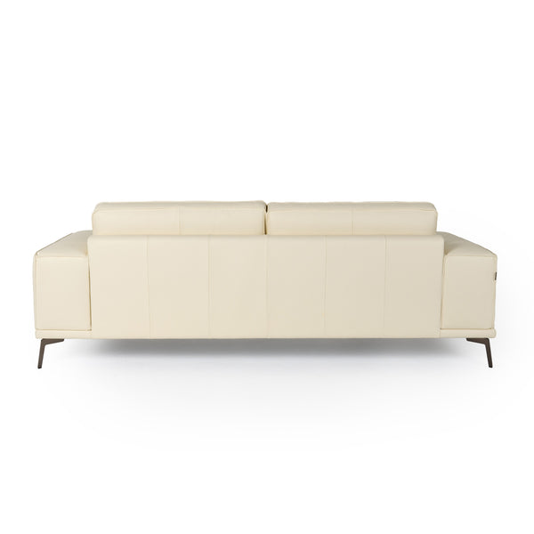 Lamod Italia Soho Italian Ivory Leather Sofa Model VGDTSOHO-SF-IVORY-S