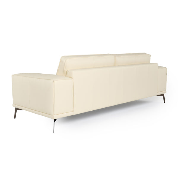 Soho Italian Ivory Leather Sofa