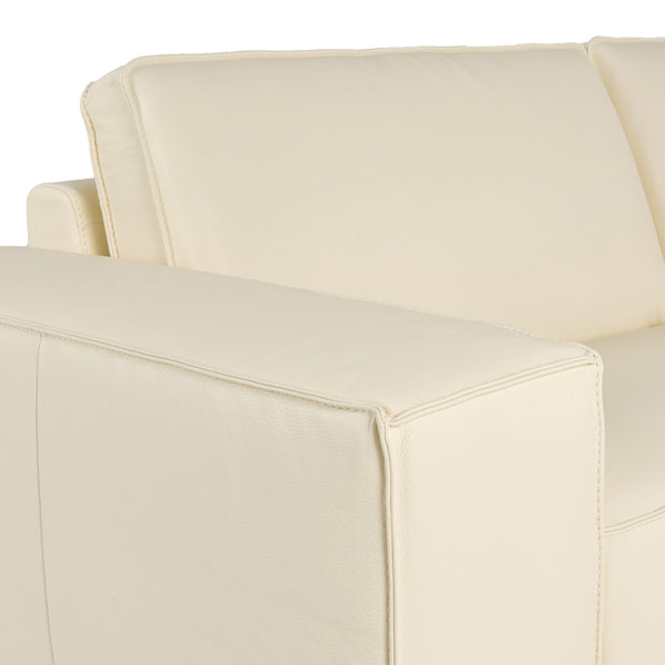 Lamod Italia Soho Italian Ivory Leather Sofa Model VGDTSOHO-SF-IVORY-S