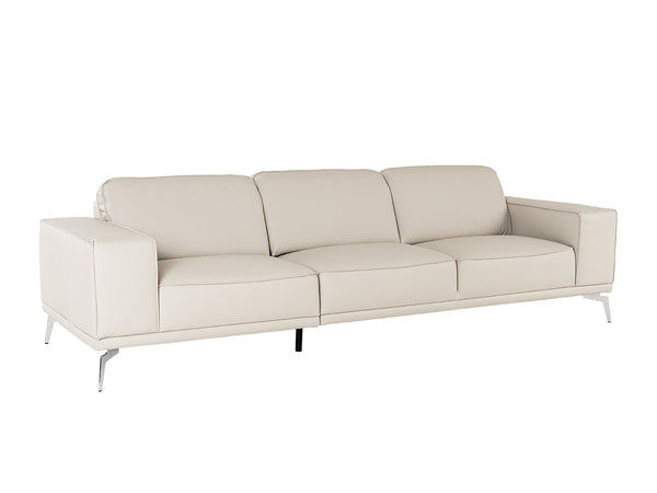 Soho Italian Grey Leather Sofa