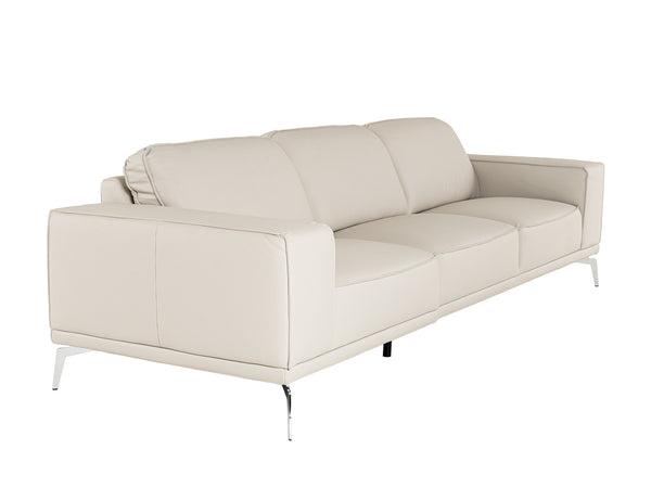 Soho Italian Grey Leather Sofa