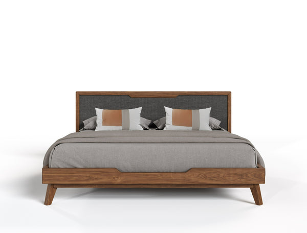 Nova Domus Soria Mid Century Grey & Walnut Bed Model VGMABR-32-BED