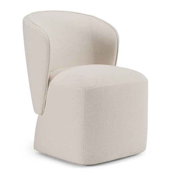 Modrest Souza Modern Beige Fabric Swivel Dining Chair Model VGKK-KF.Y1256-BGE