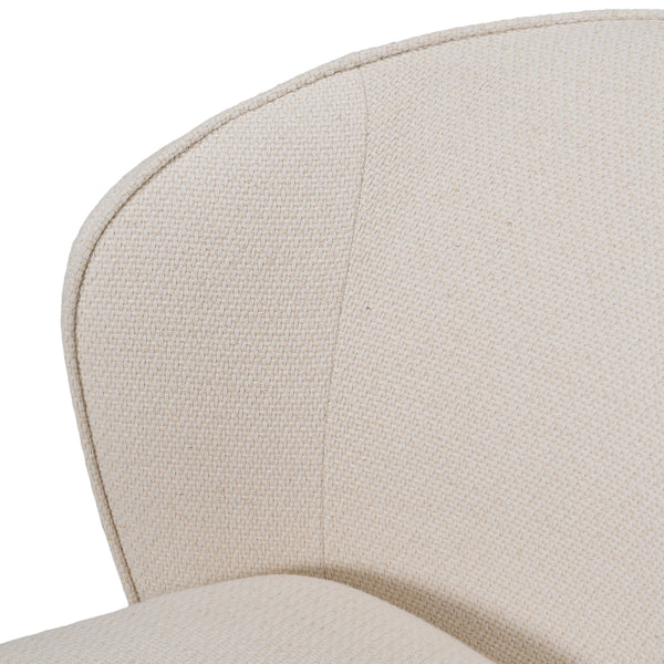 Souza Modern Beige Fabric Swivel Dining Chair
