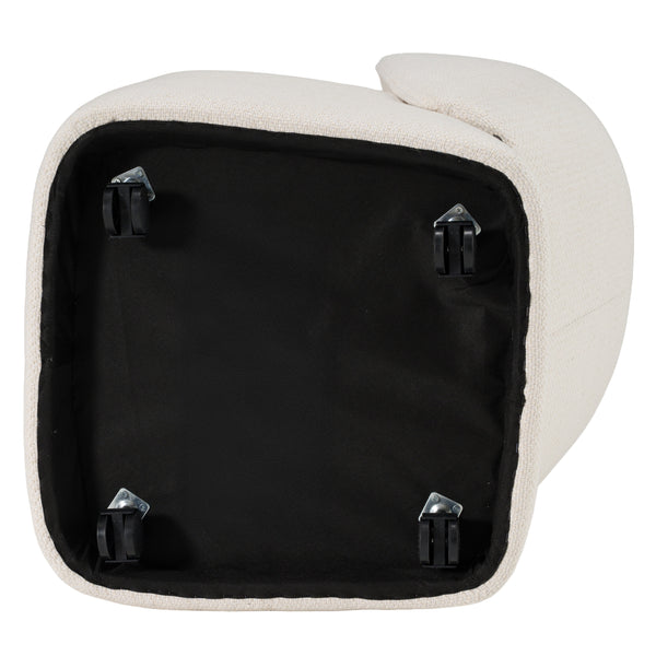 Souza Modern Beige Fabric Swivel Dining Chair