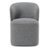 Souza Modern Grey Fabric Swivel Dining Chair