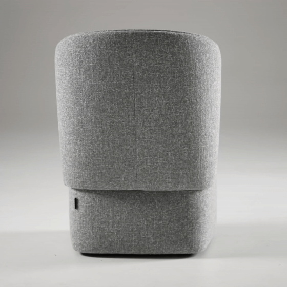 Souza Modern Grey Fabric Swivel Dining Chair