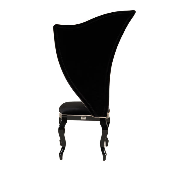 A&X Sovereign Transitional Black Fabric Chair (Set Of 2) Model VGUNRC017-2