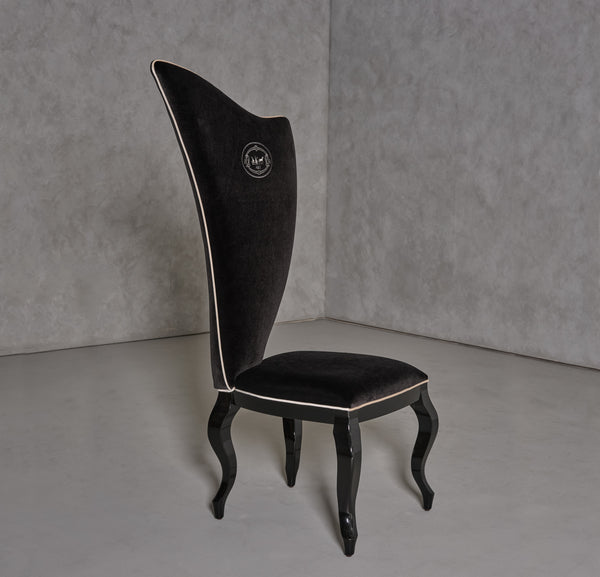 A&X Sovereign Transitional Black Fabric Chair (Set Of 2) Model VGUNRC017-2