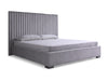 Modrest Splendor Silver & Grey Velvet Upholstered King Platform Bed Model VGVCBD20256-BED-EK
