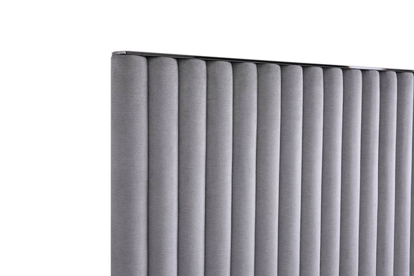 Modrest Splendor Silver & Grey Velvet Upholstered King Platform Bed Model VGVCBD20256-BED-EK