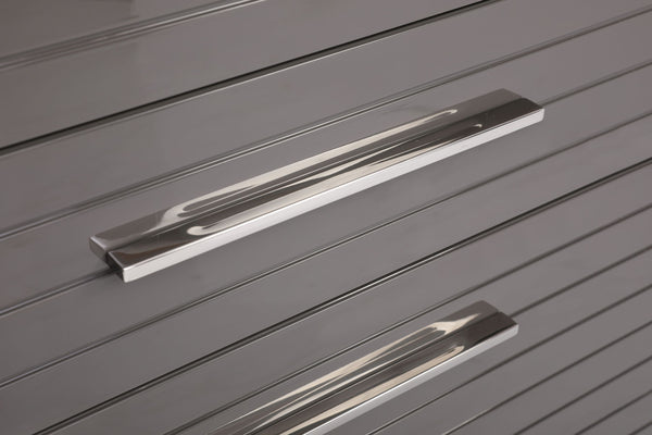 Modrest Splendor Grey High Gloss Slatted Chest Model VGVCJ20256-6H-GRY-CHEST