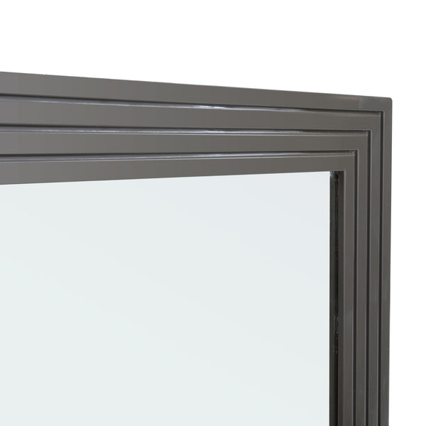 Splendor Grey High Gloss Slatted MIrror