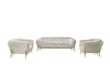 Divani Casa Stella Transitional Beige Velvet Sofa Set Model VGCA2020-BEIGE-SET