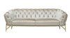 Stella Transitional Beige Velvet Sofa