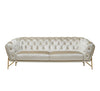 Stella Transitional Beige Velvet Sofa