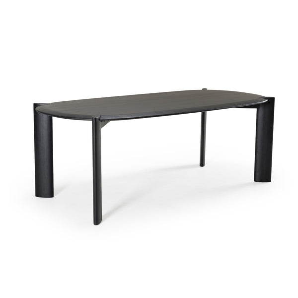 Modrest Steven Modern Black Oval Dining Table Model VGWD-PRY-DN-BLK
