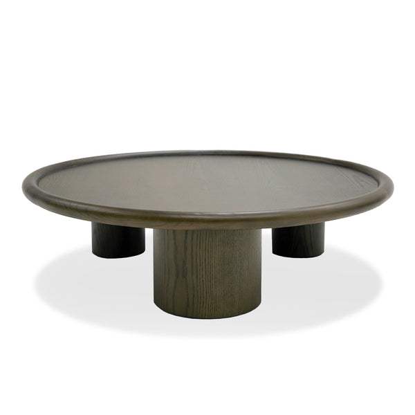Strauss Contemporary Brown Ash Round Nesting Table Set