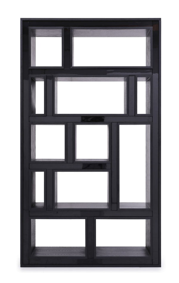 Modrest Suffolk Contemporary Black Ash Bookcase Model VGVCBF-003-7
