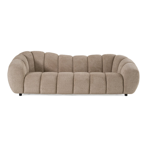 Suki Modern Taupe Fabric Sofa
