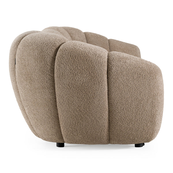 Suki Modern Taupe Fabric Sofa