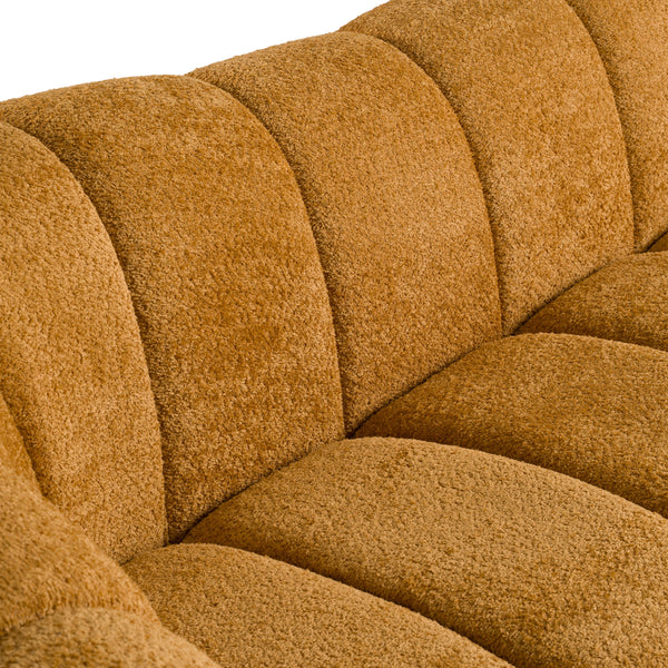 Suki Modern Camel Fabric Sofa
