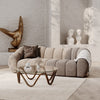 Suki Modern Taupe Fabric Sofa