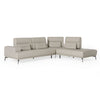 Sunset Contemporary Italian Grey Leather Right Facing Sectional Sofa